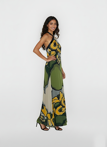 Wild Bloom Halter Gown