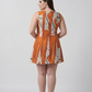 Plus size cotton satin short dress with a smooth, non-clingy drape that allows ease of movement and comfort