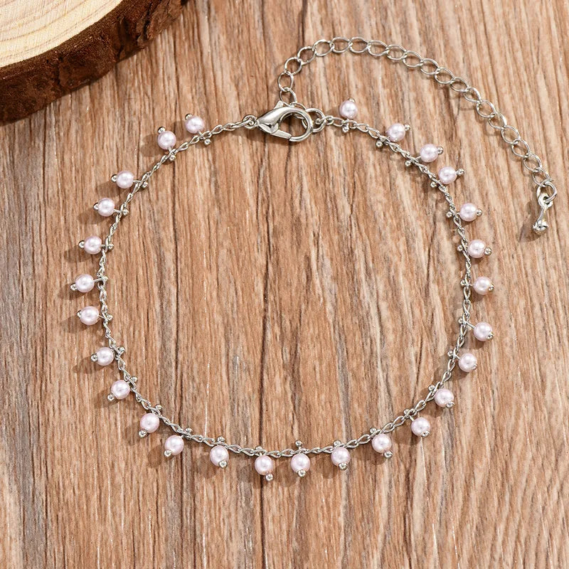 Pearl Silver Anklet