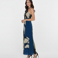 Abstract Bloom Halter Dress