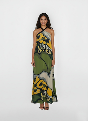 Wild Bloom Halter Gown