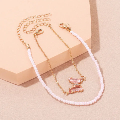 Butterfly Beaded Anklet